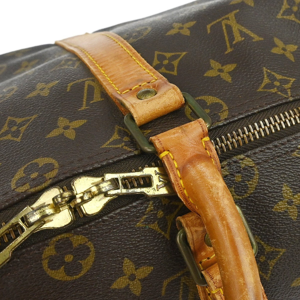 Louis Vuitton Keepall Bag Monogram Canvas Brown Canvas Travel Bag Bag (Pre-Owned)