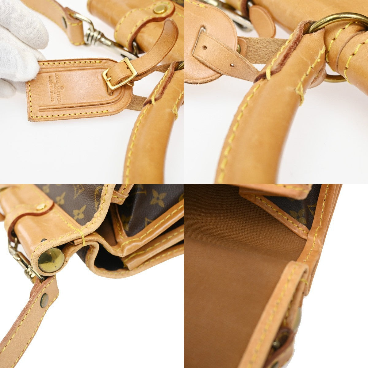 Louis Vuitton Sac Chasse Hunting Bag Monogram Canvas Brown Canvas Briefcase Bag (Pre-Owned)