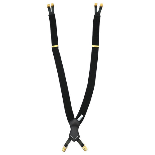 Chanel Logo Suspenders Canvas Black Canvas Belts Accessory (Pre-Owned)