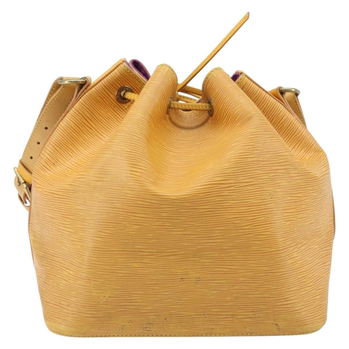 Louis Vuitton Petit Noe Nm Handbag Epi Leather Yellow Leather Shoulder Bag Bag (Pre-Owned)