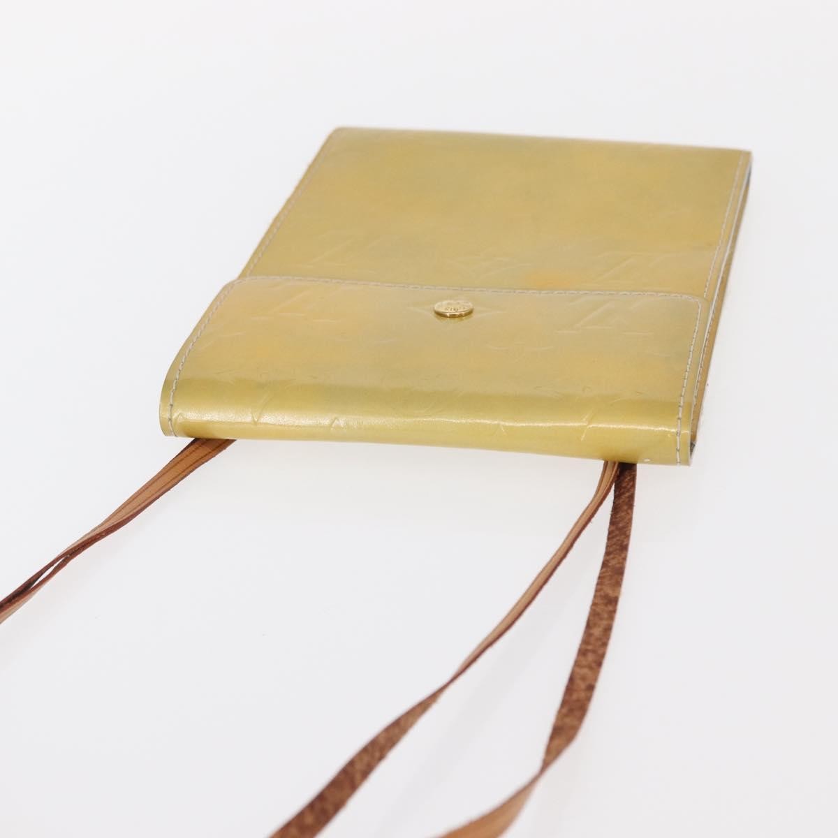 Louis Vuitton Mott Handbag Monogram Vernis Beige Patent_Leather Clutche & Pouche Bag (Pre-Owned)