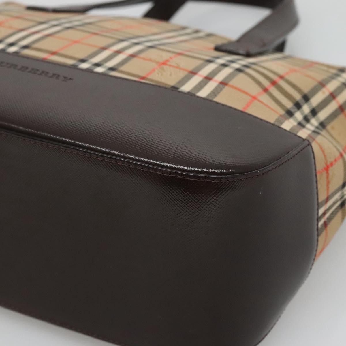 Burberry Nova Check Handbag Nova Check Canvas And Leather Beige Canvas Handbag (Pre-Owned)