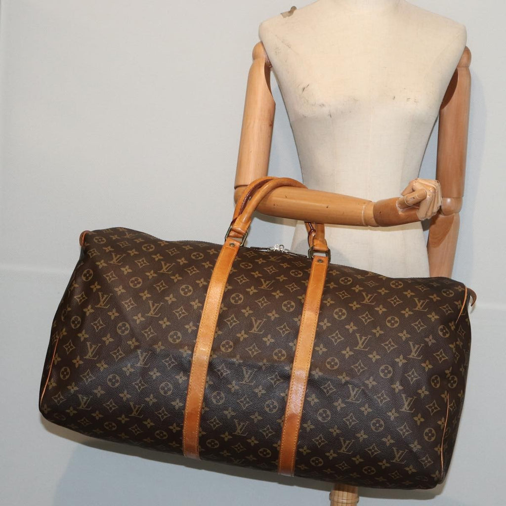 Louis Vuitton Keepall Bag Monogram Canvas Brown Canvas Travel Bag Bag (Pre-Owned)