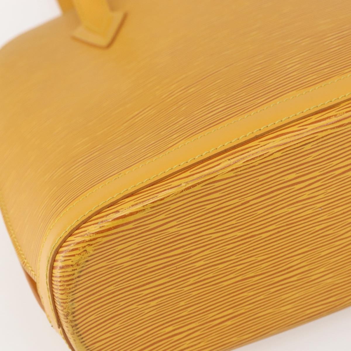 Louis Vuitton Lussac Handbag Epi Leather Yellow Leather Shoulder Bag Bag (Pre-Owned)