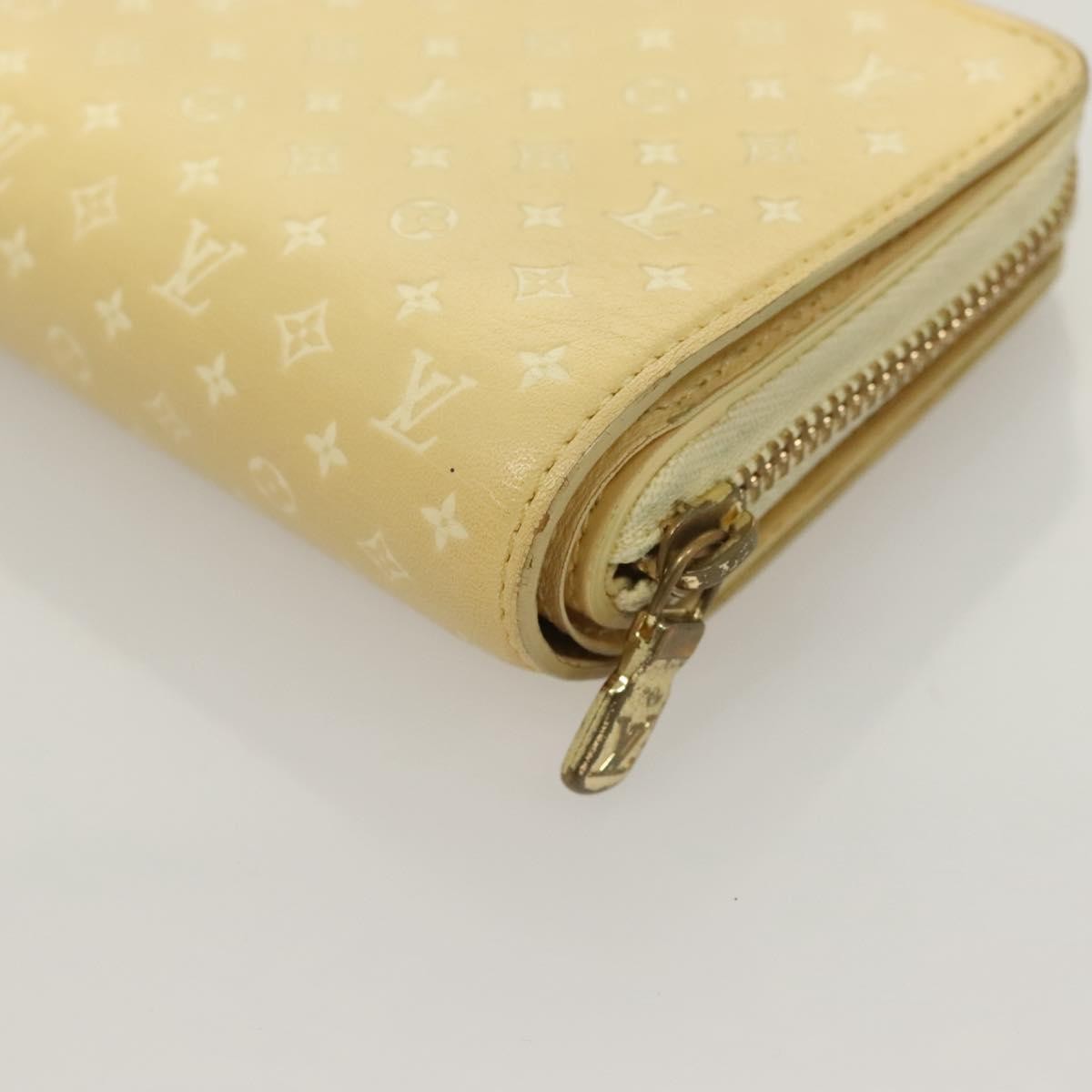 Louis Vuitton Lou Wallet Nanogram Leather Beige Leather Wallets Accessory (Pre-Owned)