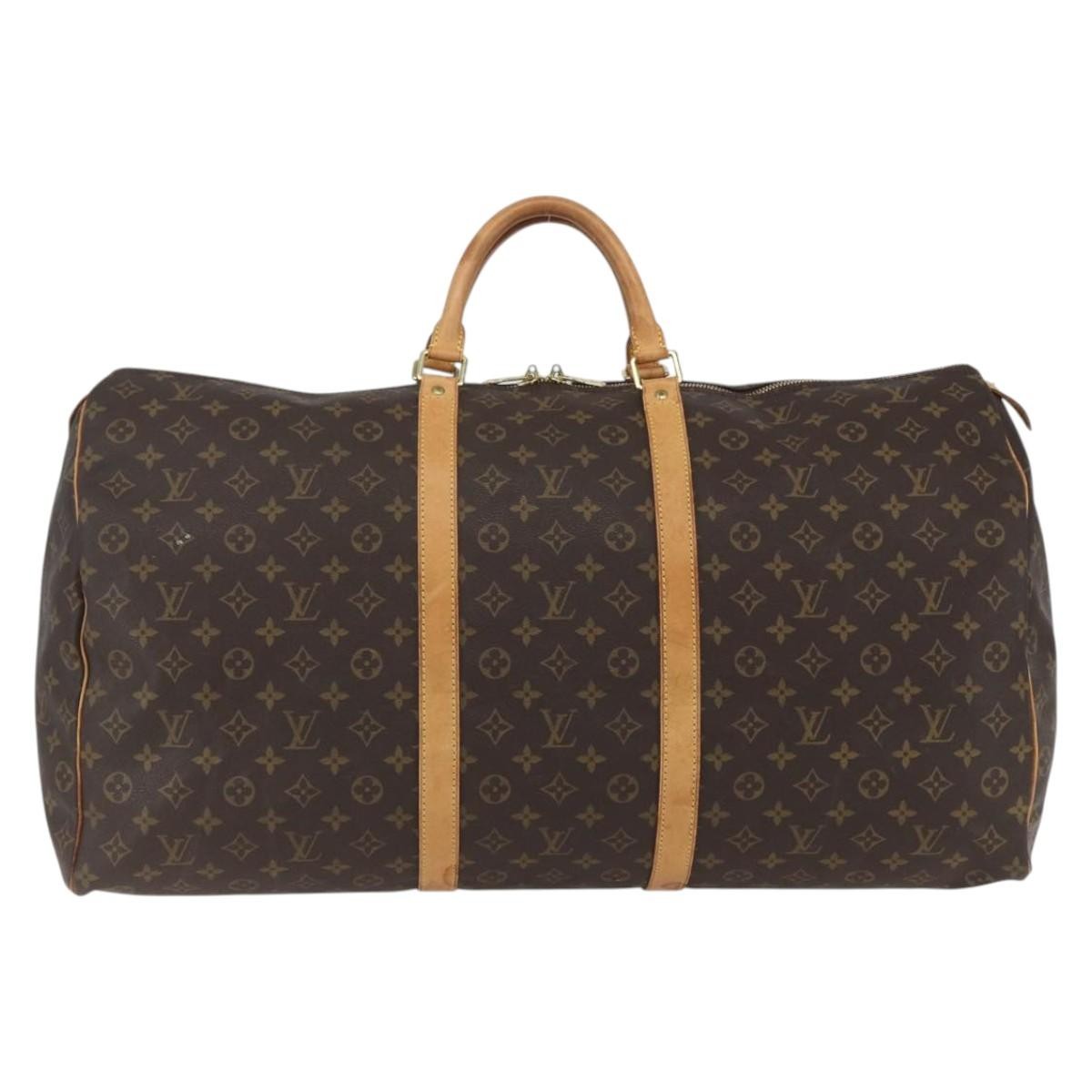 Louis Vuitton Keepall Bag Monogram Canvas Brown Canvas Travel Bag Bag (Pre-Owned)