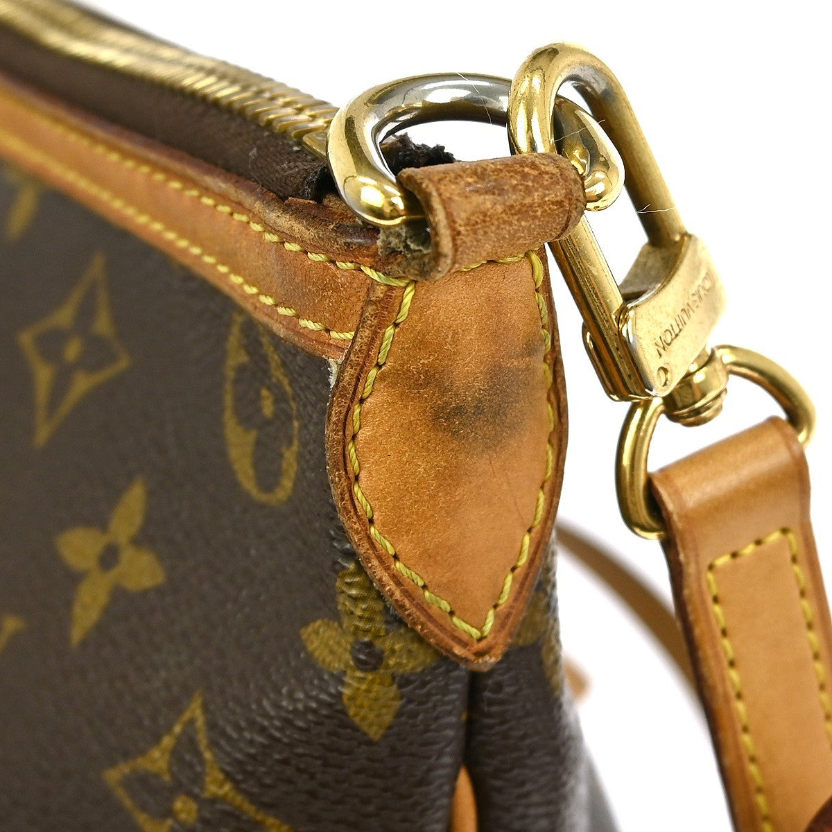 Louis Vuitton Palermo Handbag Monogram Canvas Brown Canvas Tote Bag Bag (Pre-Owned)