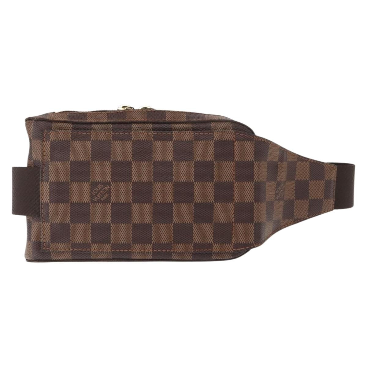 Louis Vuitton Geronimos Waist Bag Damier Brown Canvas Clutche & Pouche Bag (Pre-Owned)