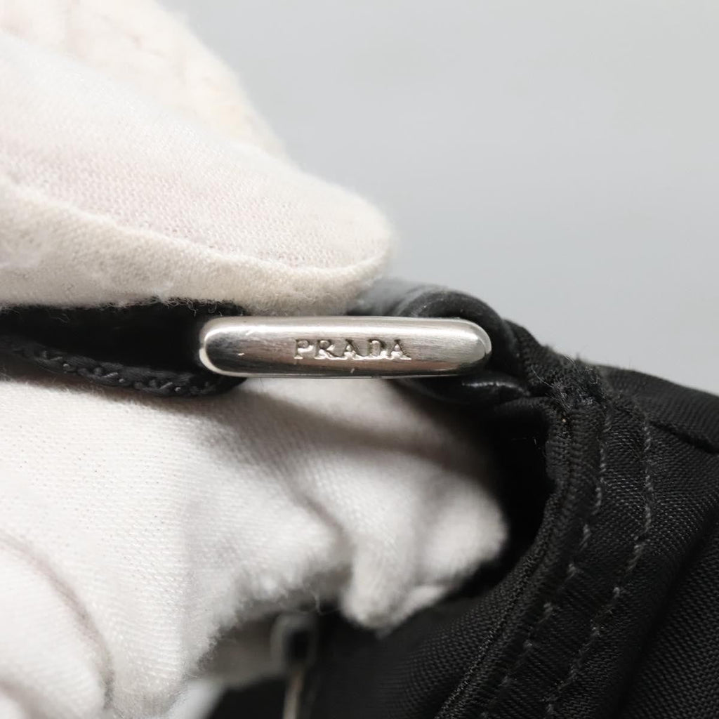 Prada Flat Messenger Bag Tessuto Black Nylon Shoulder Bag Bag (Pre-Owned)