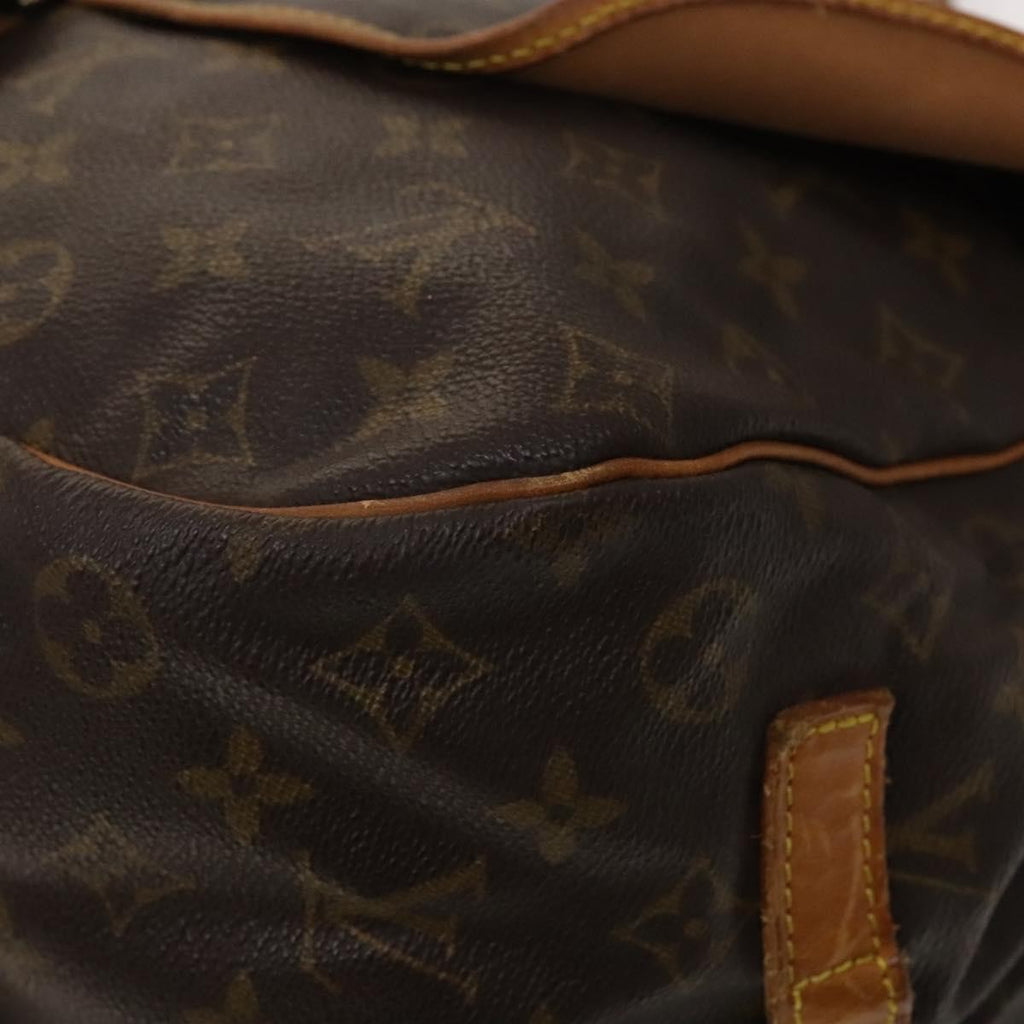 Louis Vuitton Saumur Handbag Monogram Canvas Brown Canvas Shoulder Bag Bag (Pre-Owned)
