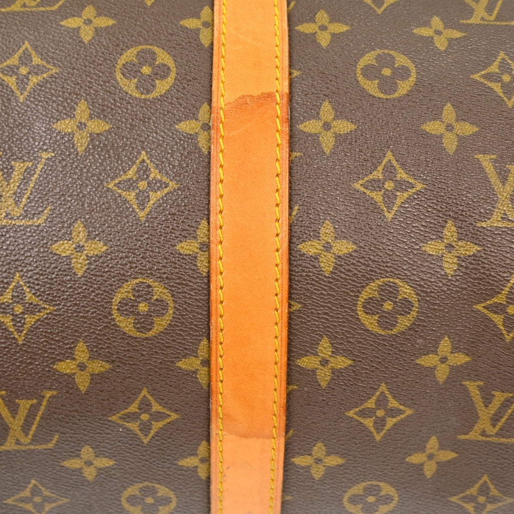 Louis Vuitton Keepall Bandouliere Bag Monogram Canvas Brown Canvas Travel Bag Bag (Pre-Owned)