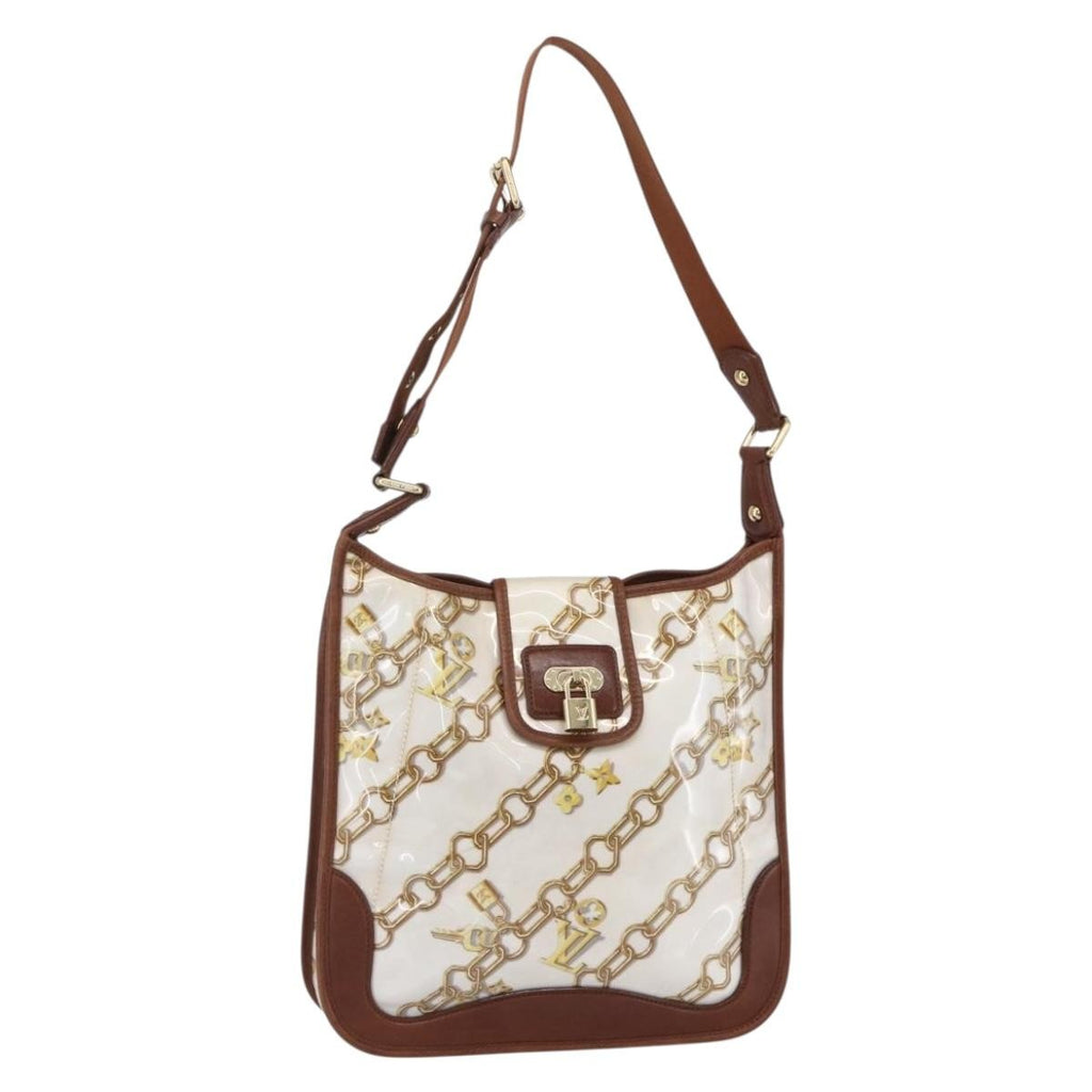 Louis Vuitton Charms Musette Handbag Pvc Over Printed Silk White Plastic Shoulder Bag Bag (Pre-Owned)
