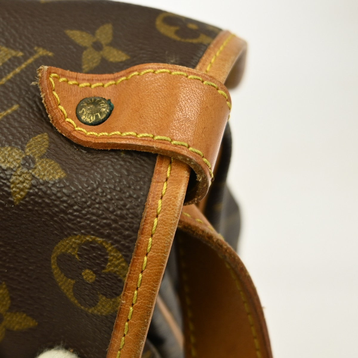Louis Vuitton Saumur Handbag Monogram Canvas Brown Canvas Shoulder Bag Bag (Pre-Owned)