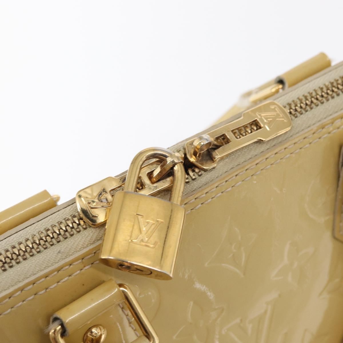 Louis Vuitton Alma Handbag Patent Leather Beige Patent_Leather Handbag (Pre-Owned)