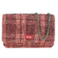 Chanel Reissue 2.55 Flap Bag Quilted Tweed With Resin Detail Pink Tweed Clutche & Pouche Bag (Pre-Owned)