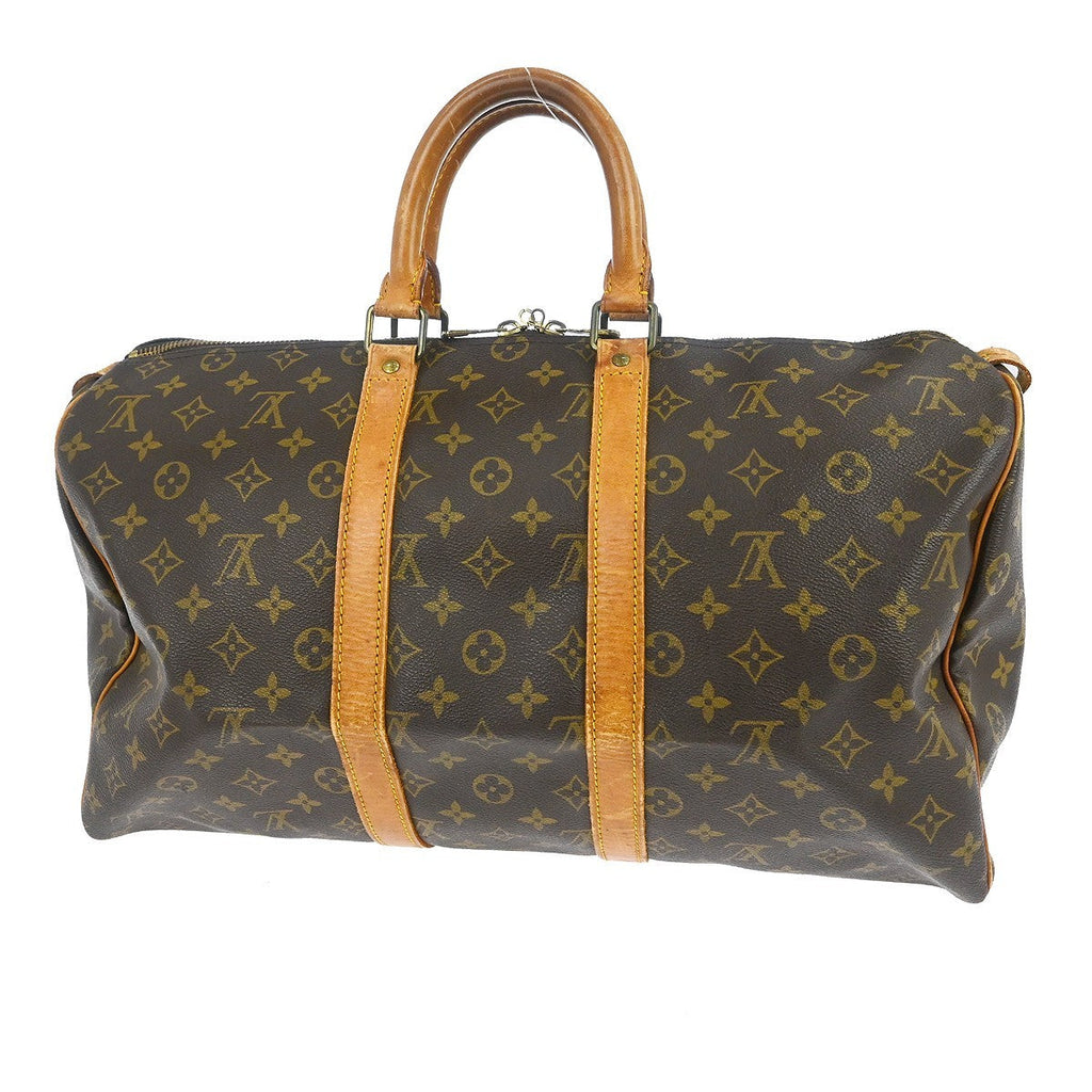 Louis Vuitton Keepall Bag Monogram Canvas Brown Canvas Travel Bag Bag (Pre-Owned)