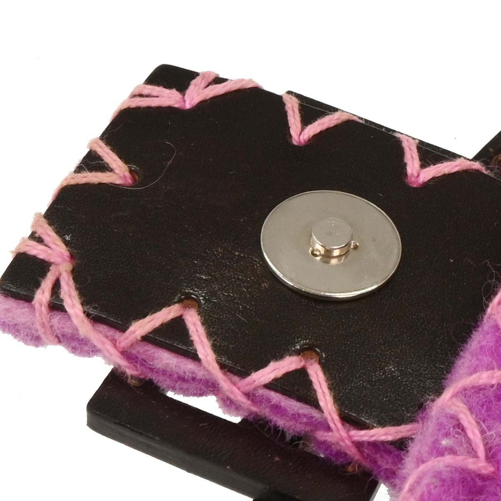 Fendi Baguette Bag Patent Purple Felt,Leather Handbag (Pre-Owned)
