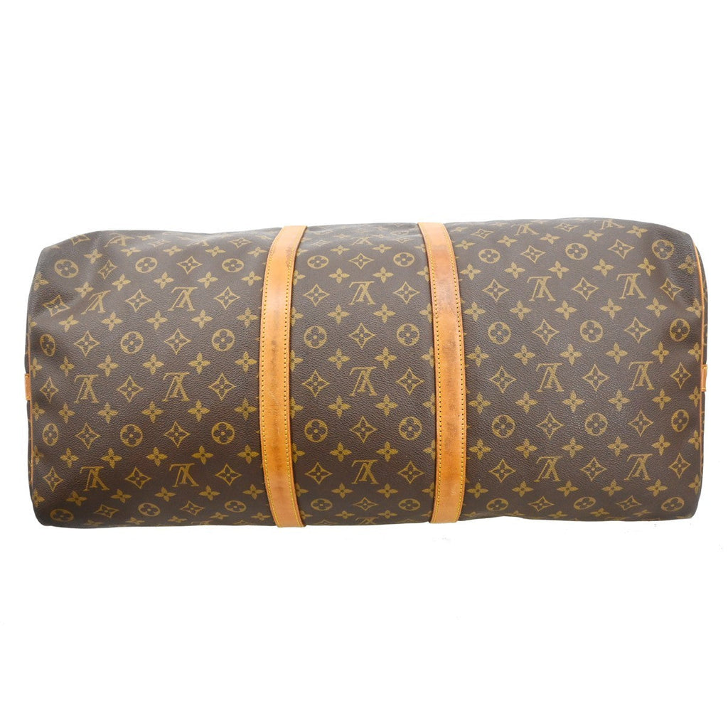 Louis Vuitton Keepall Bandouliere Bag Monogram Canvas Brown Canvas Travel Bag Bag (Pre-Owned)
