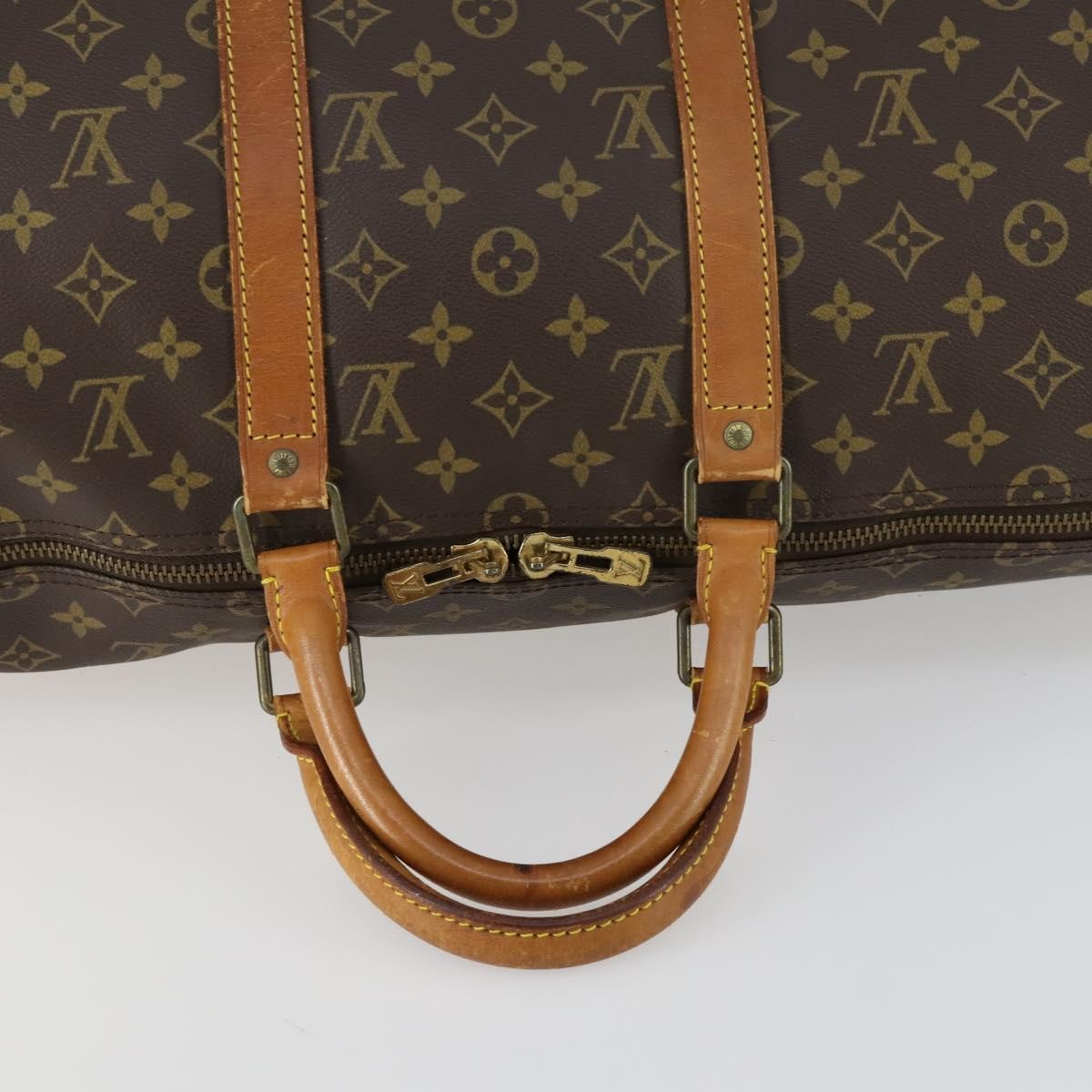 Louis Vuitton Keepall Bag Monogram Canvas Brown Canvas Travel Bag Bag (Pre-Owned)