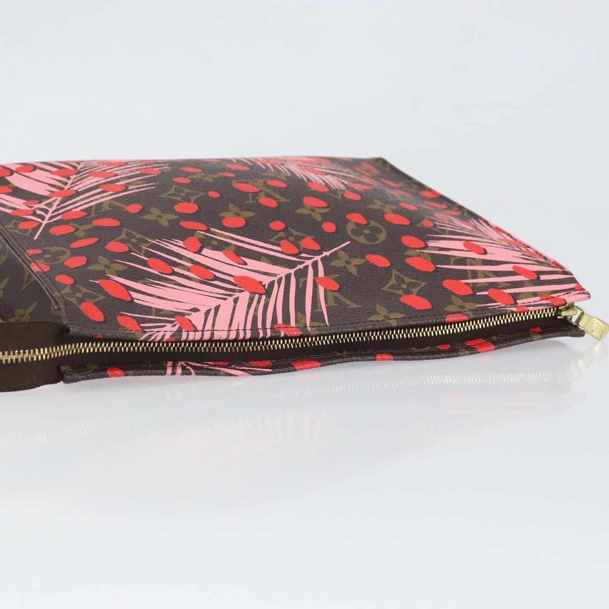 Louis Vuitton Toiletry Pouch Limited Edition Monogram Jungle Dots Red Canvas Clutche & Pouche Bag (Pre-Owned)