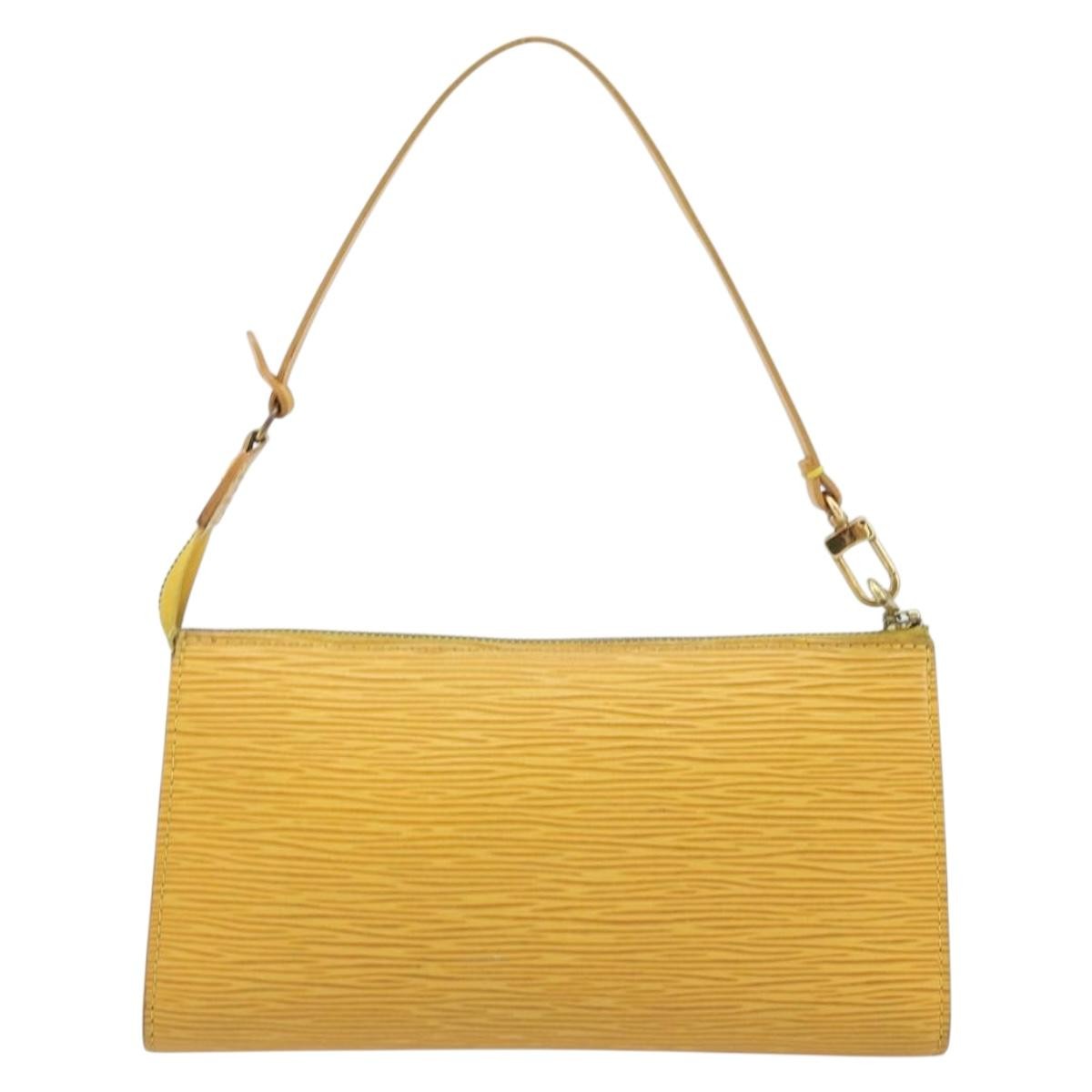 Louis Vuitton Pochette Accessoires Epi Leather Yellow Leather Clutche & Pouche Bag (Pre-Owned)
