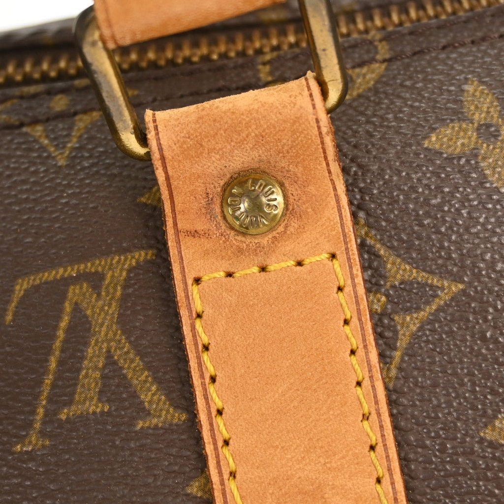 Louis Vuitton Keepall Bag Monogram Canvas Brown Canvas Travel Bag Bag (Pre-Owned)