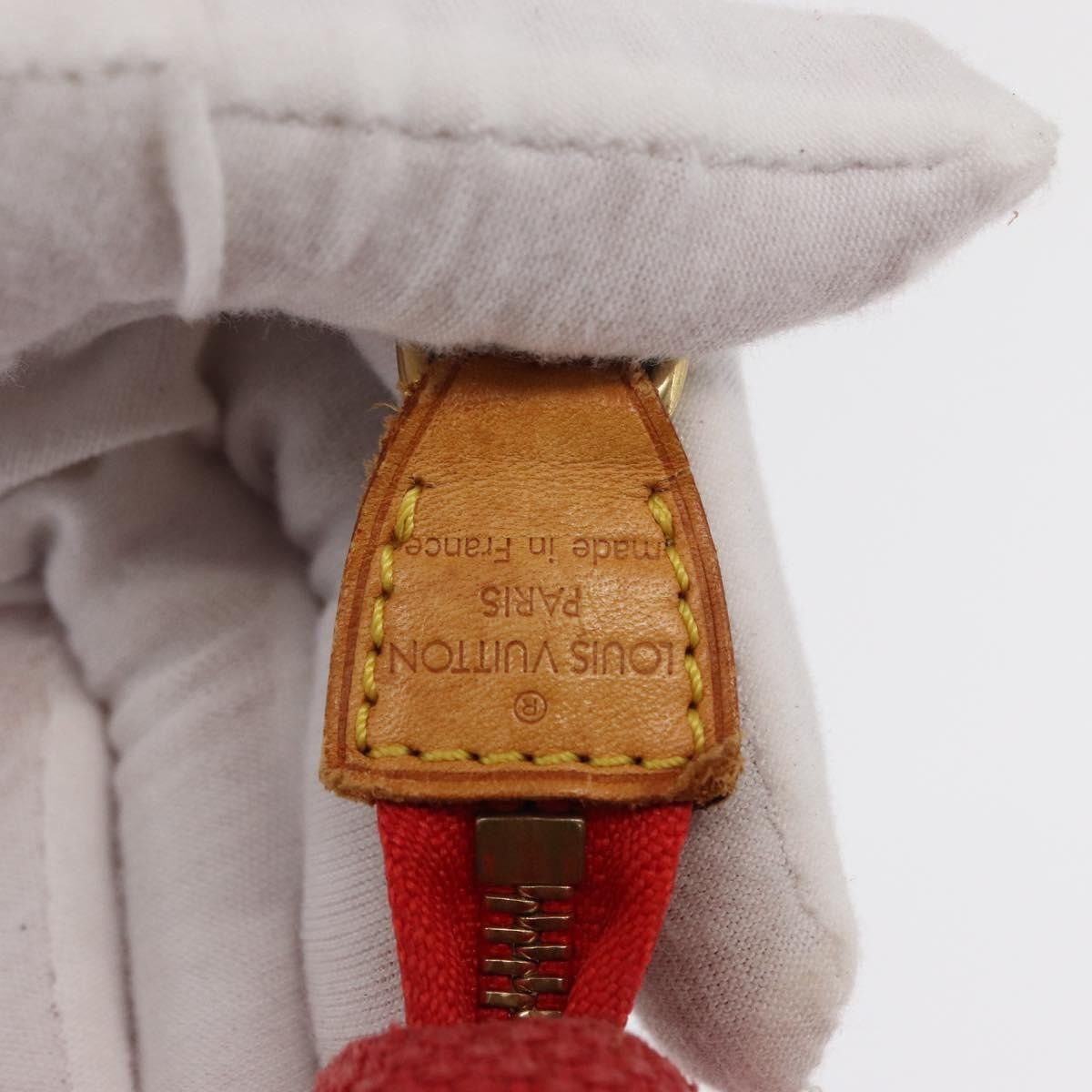 Louis Vuitton Antigua Tote Canvas Red Canvas Tote Bag Bag (Pre-Owned)