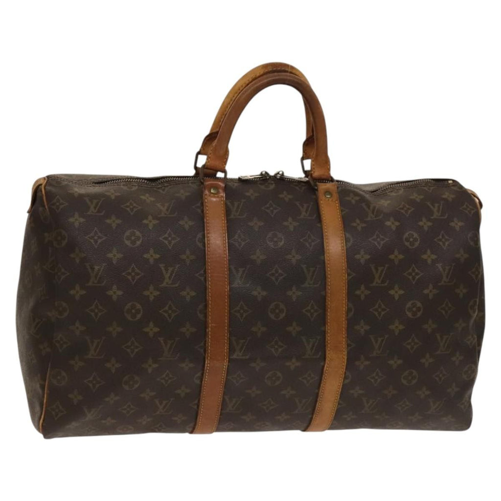 Louis Vuitton Keepall Bag Monogram Canvas Brown Canvas Travel Bag Bag (Pre-Owned)