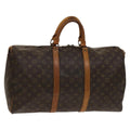 Louis Vuitton Keepall Bag Monogram Canvas Brown Canvas Travel Bag Bag (Pre-Owned)