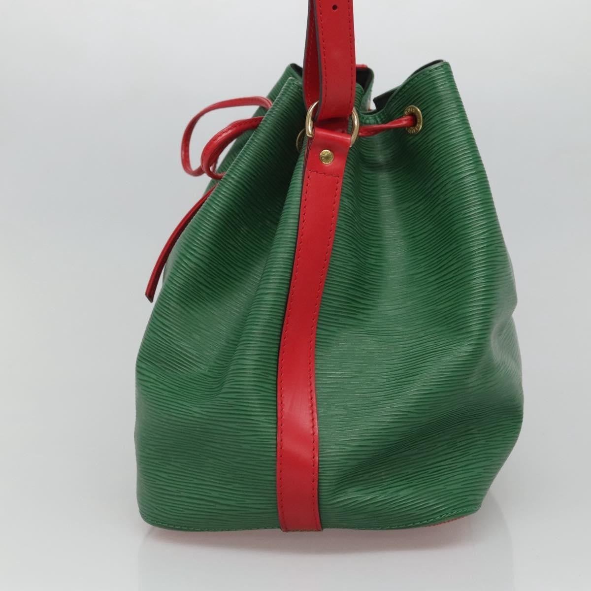 Louis Vuitton Bicolor Petit Noe Handbag Epi Leather Green Leather Shoulder Bag Bag (Pre-Owned)