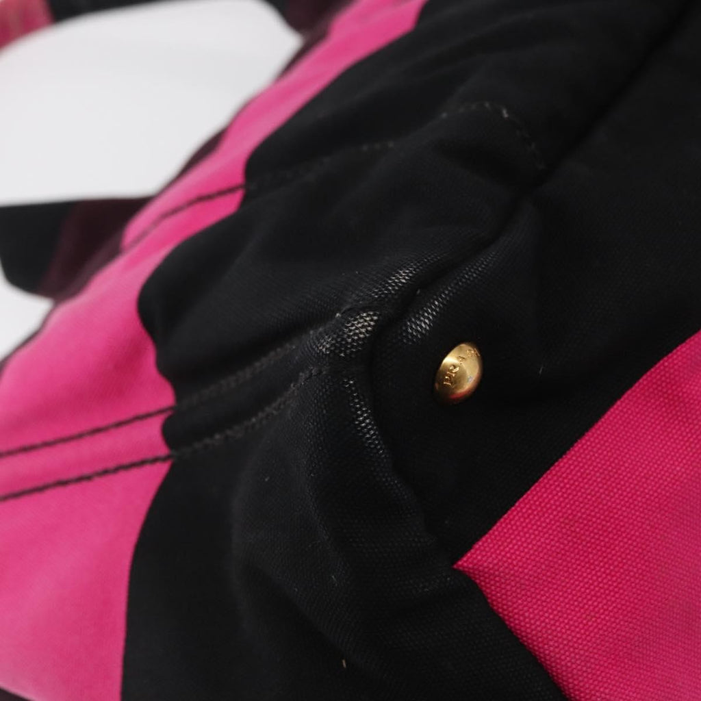 Prada Canapa Tote Canvas Pink Canvas Tote Bag Bag (Pre-Owned)