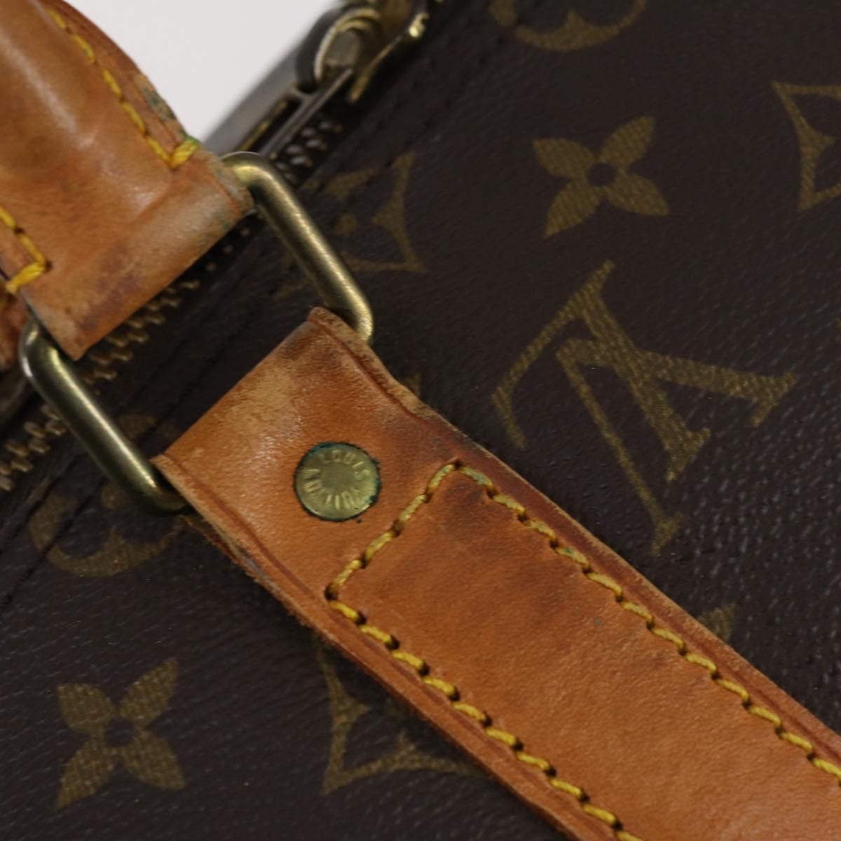 Louis Vuitton Keepall Bag Monogram Canvas Brown Canvas Travel Bag Bag (Pre-Owned)