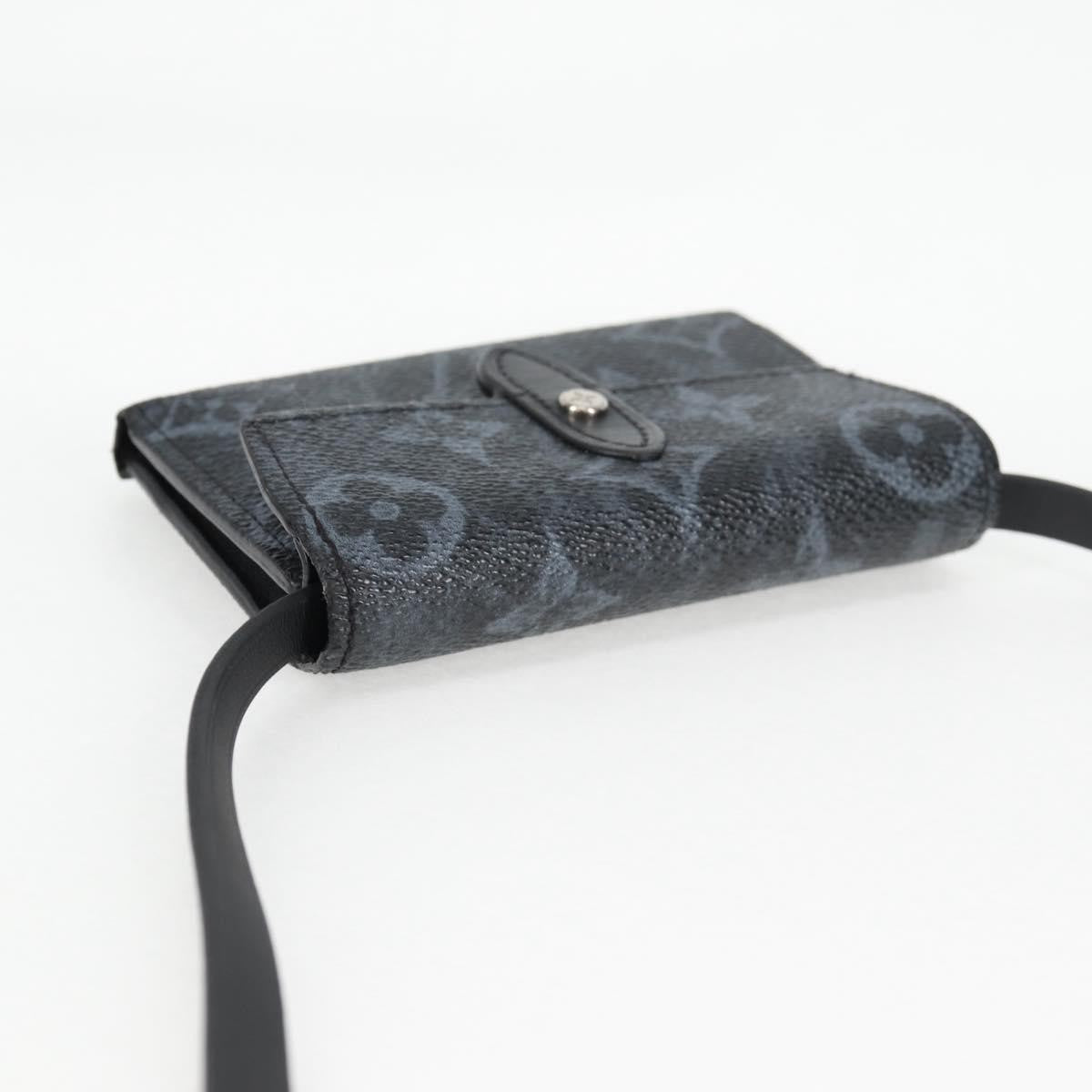 Louis Vuitton Cross Card Holder Limited Edition Monogram Pastel Noir Black Canvas Clutche & Pouche Bag (Pre-Owned)