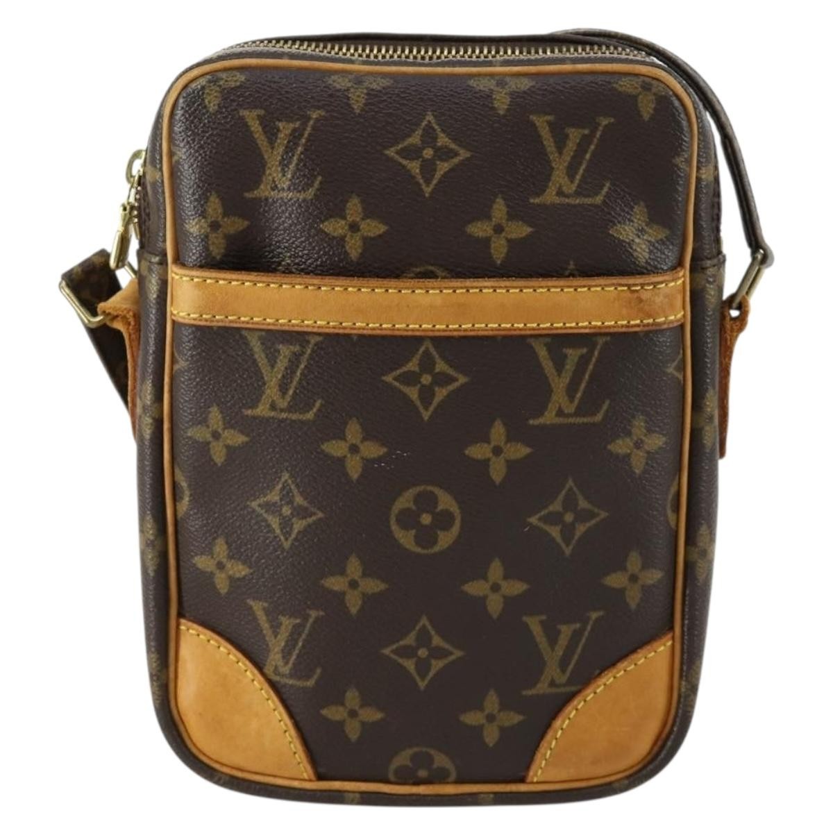 Louis Vuitton Danube Handbag Monogram Canvas Brown Canvas Shoulder Bag Bag (Pre-Owned)