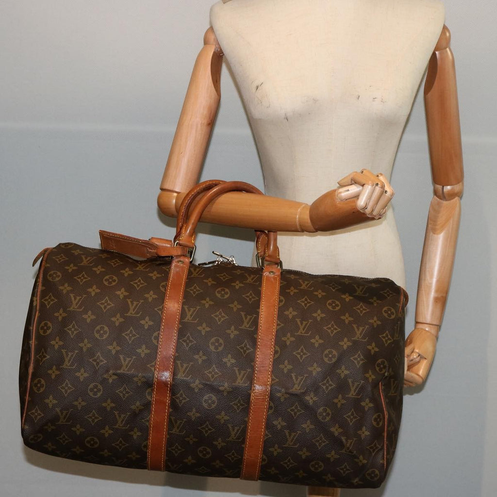 Louis Vuitton Keepall Bag Monogram Canvas Brown Canvas Travel Bag Bag (Pre-Owned)