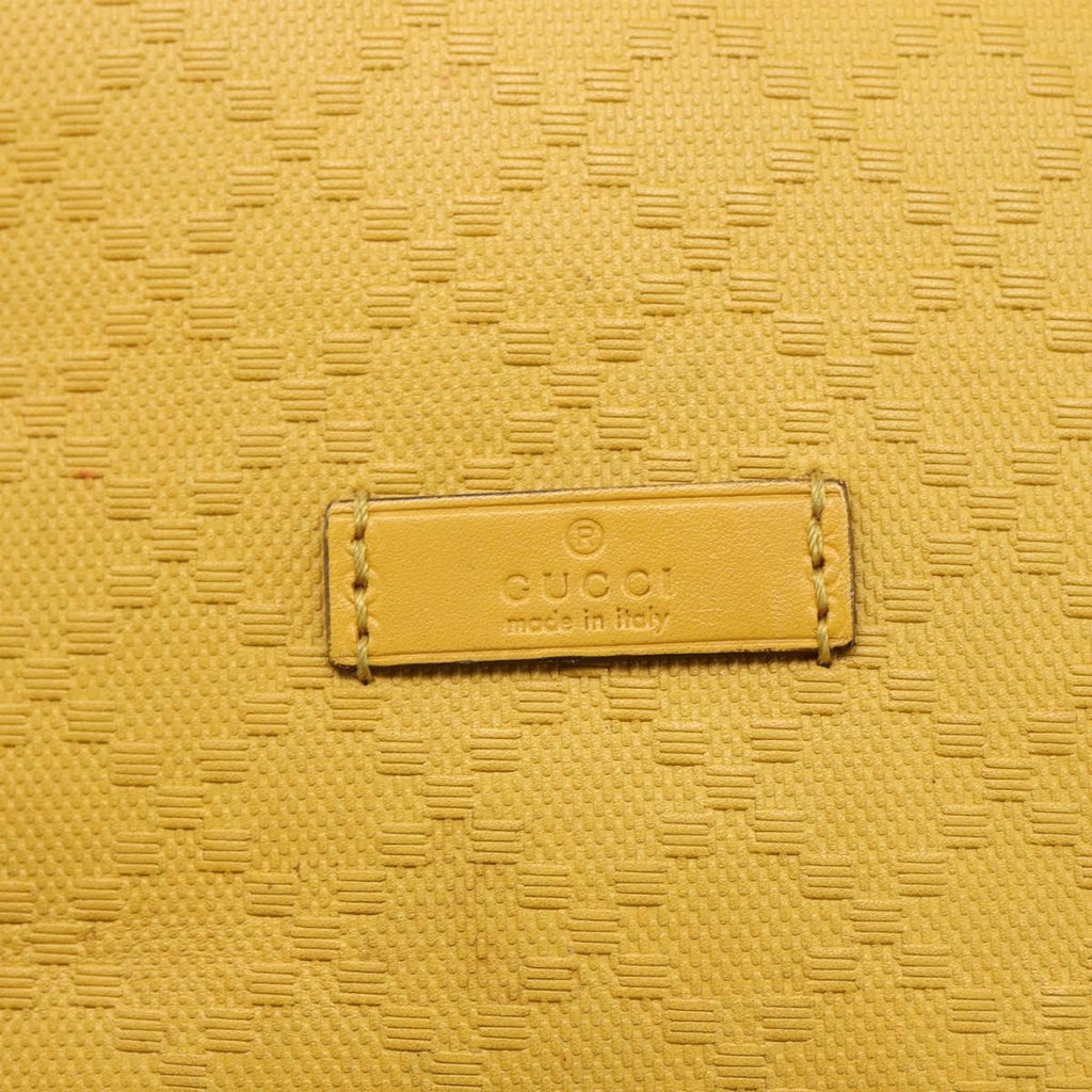 Gucci Bright Bucket Bag Diamante Leather Yellow Leather Shoulder Bag Bag (Pre-Owned)