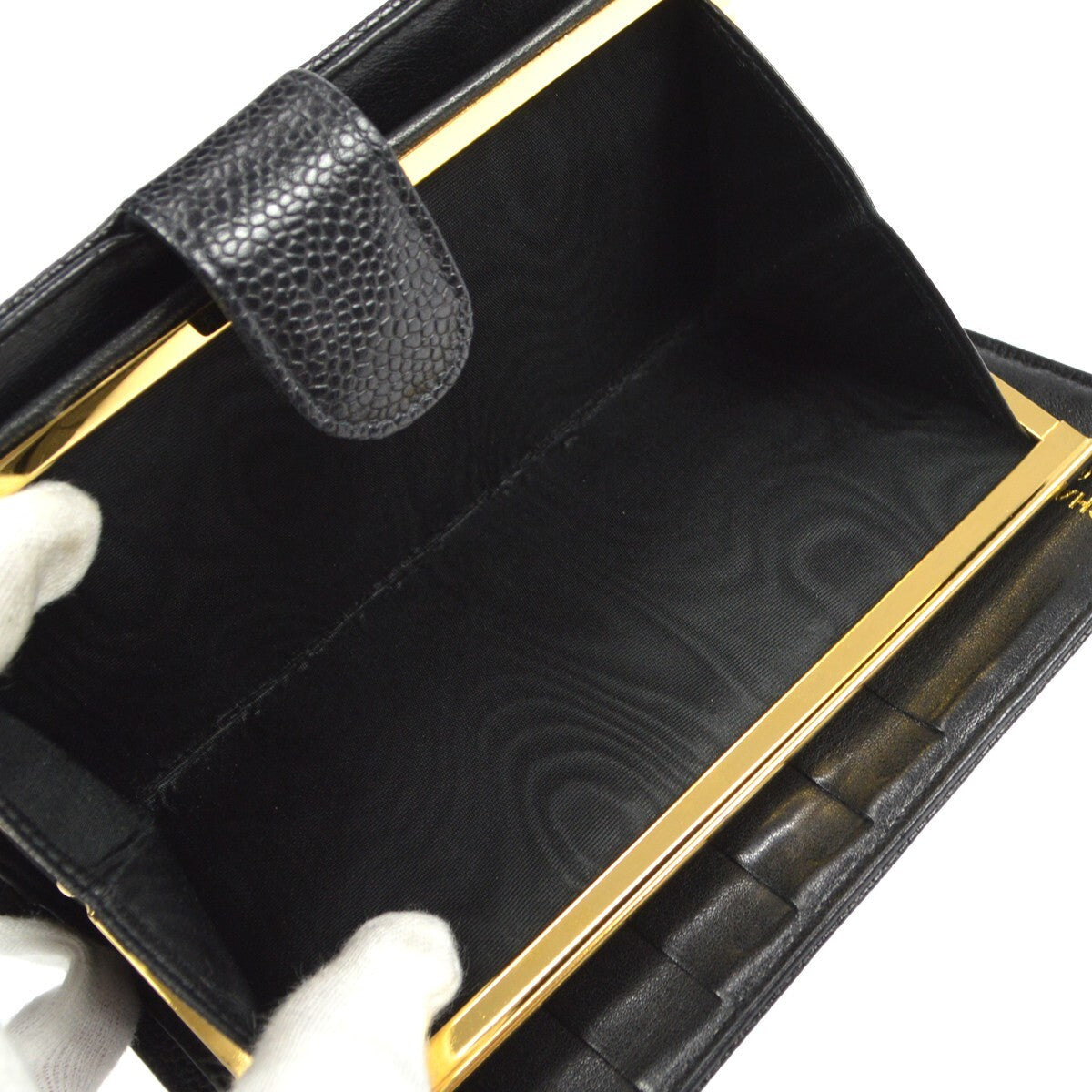Chanel Timeless Cc French Wallet Caviar Black Leather Wallets Accessory (Pre-Owned)