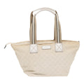 Gucci Web Zip Tote Gg Canvas Beige Canvas Tote Bag Bag (Pre-Owned)