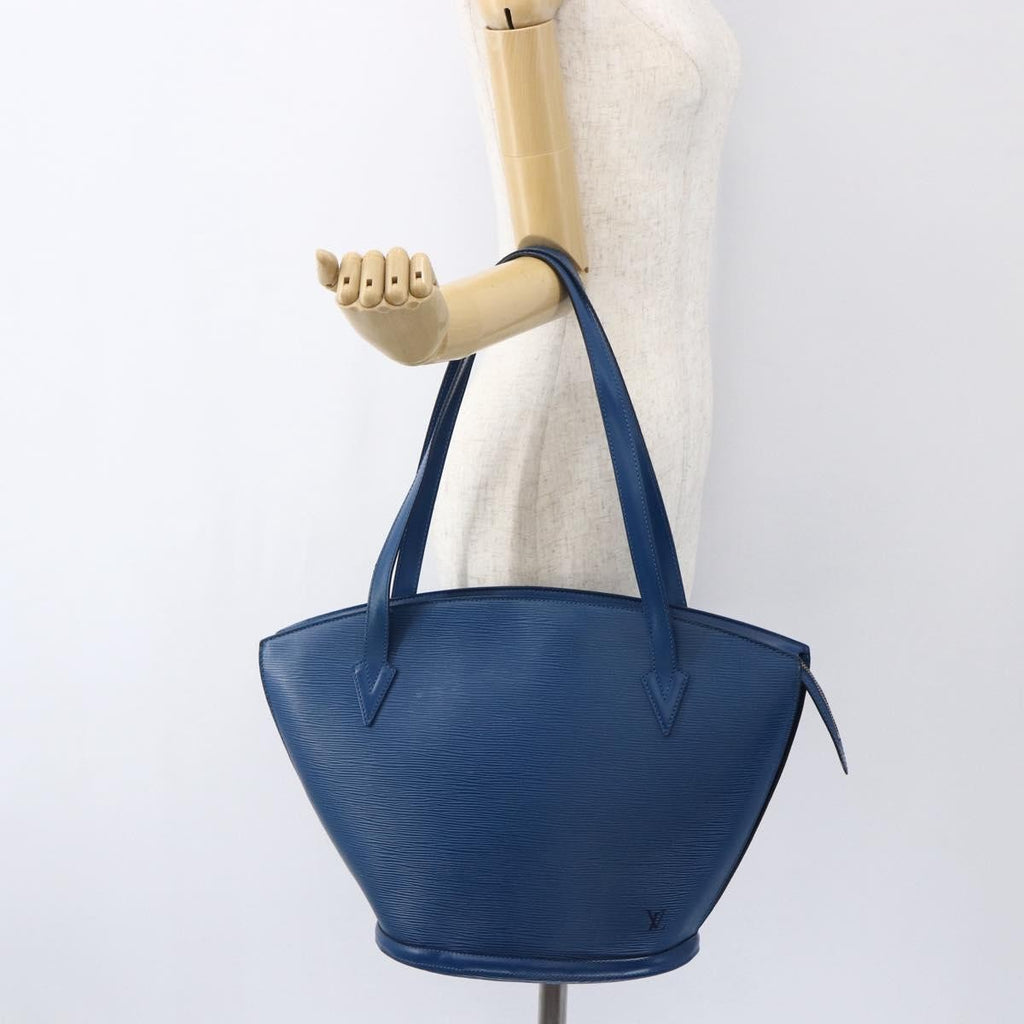 Louis Vuitton Saint Jacques Handbag Epi Leather Blue Leather Shoulder Bag Bag (Pre-Owned)