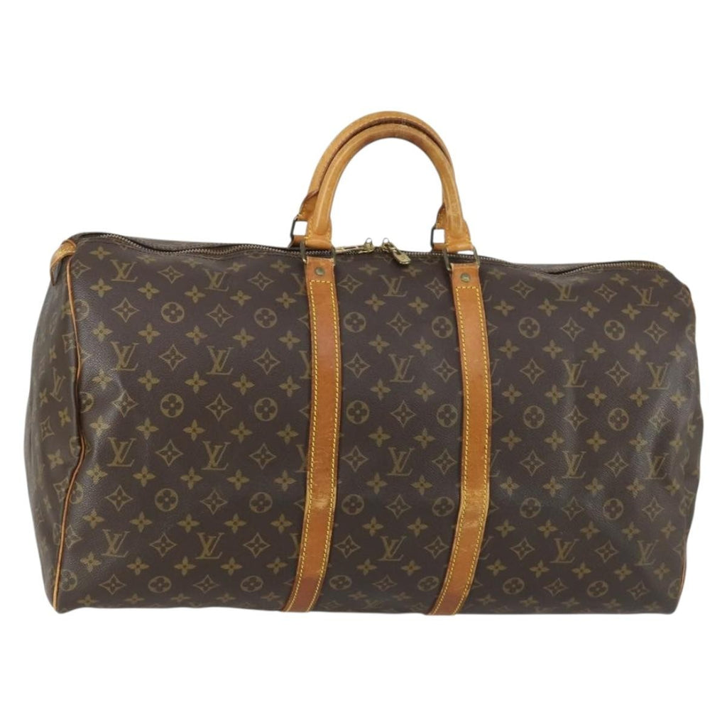Louis Vuitton Keepall Bag Monogram Canvas Brown Canvas Travel Bag Bag (Pre-Owned)