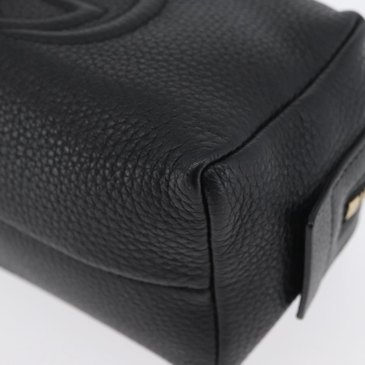 Gucci Soho Toiletry Pouch Leather Black Leather Clutche & Pouche Bag (Pre-Owned)