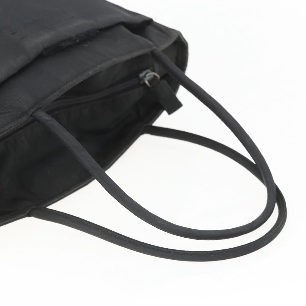 Prada Vintage Tote Tessuto Black Nylon Tote Bag Bag (Pre-Owned)