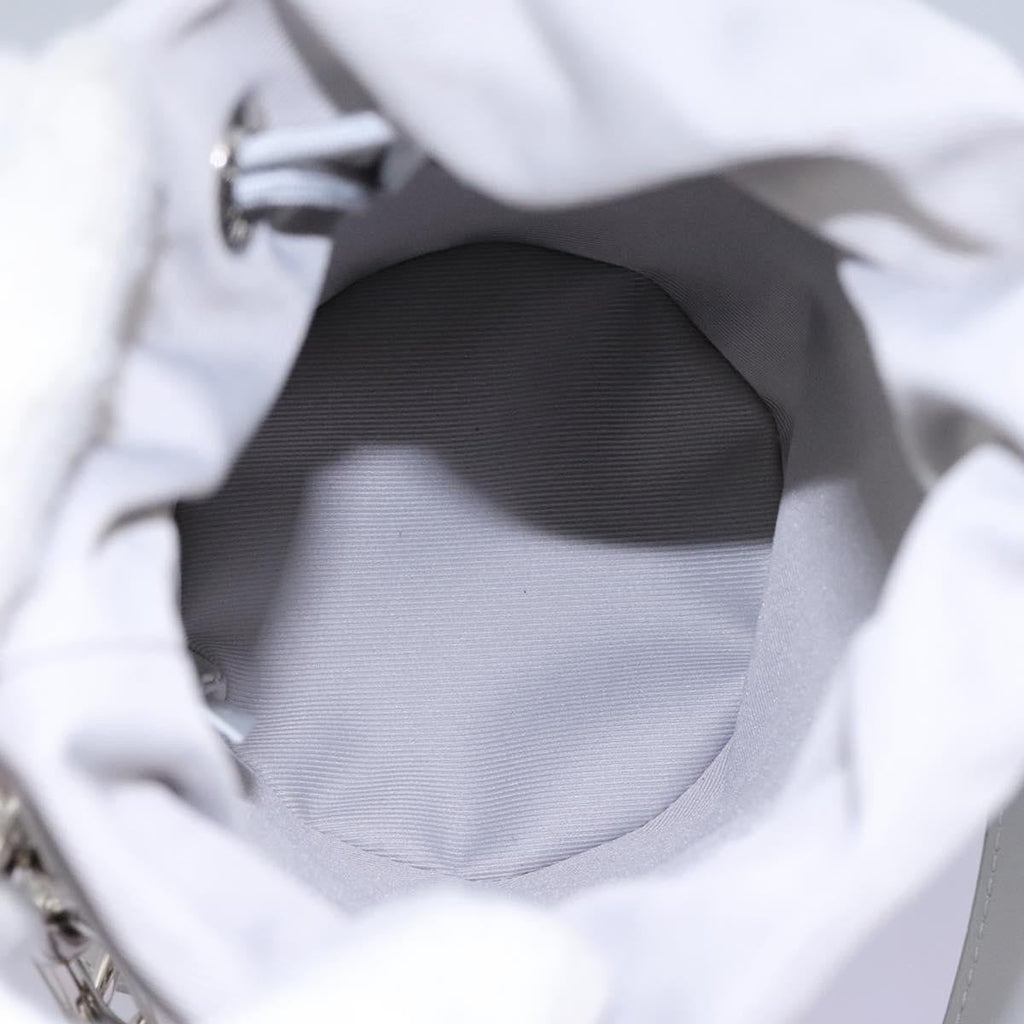 Louis Vuitton Chalk Nano Bag Limited Edition Logo Story Monogram Canvas Gray Canvas Clutche & Pouche Bag (Pre-Owned)