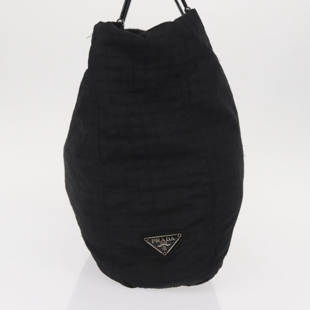Prada Vintage Handbag Tessuto Black Nylon Handbag (Pre-Owned)