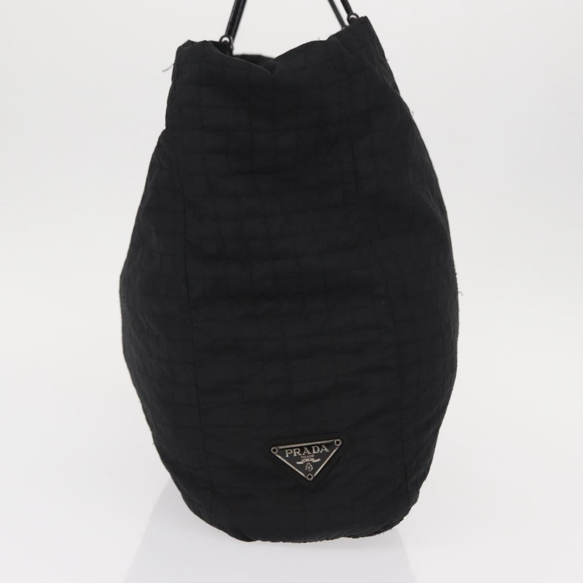 Prada Vintage Handbag Tessuto Black Nylon Handbag (Pre-Owned)