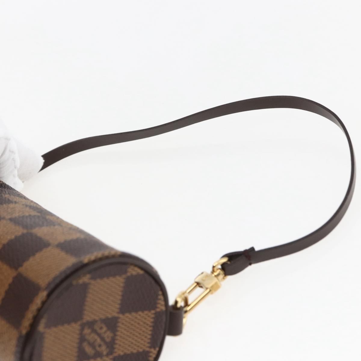 Louis Vuitton Papillon Pochette Damier Brown Canvas Clutche & Pouche Bag (Pre-Owned)