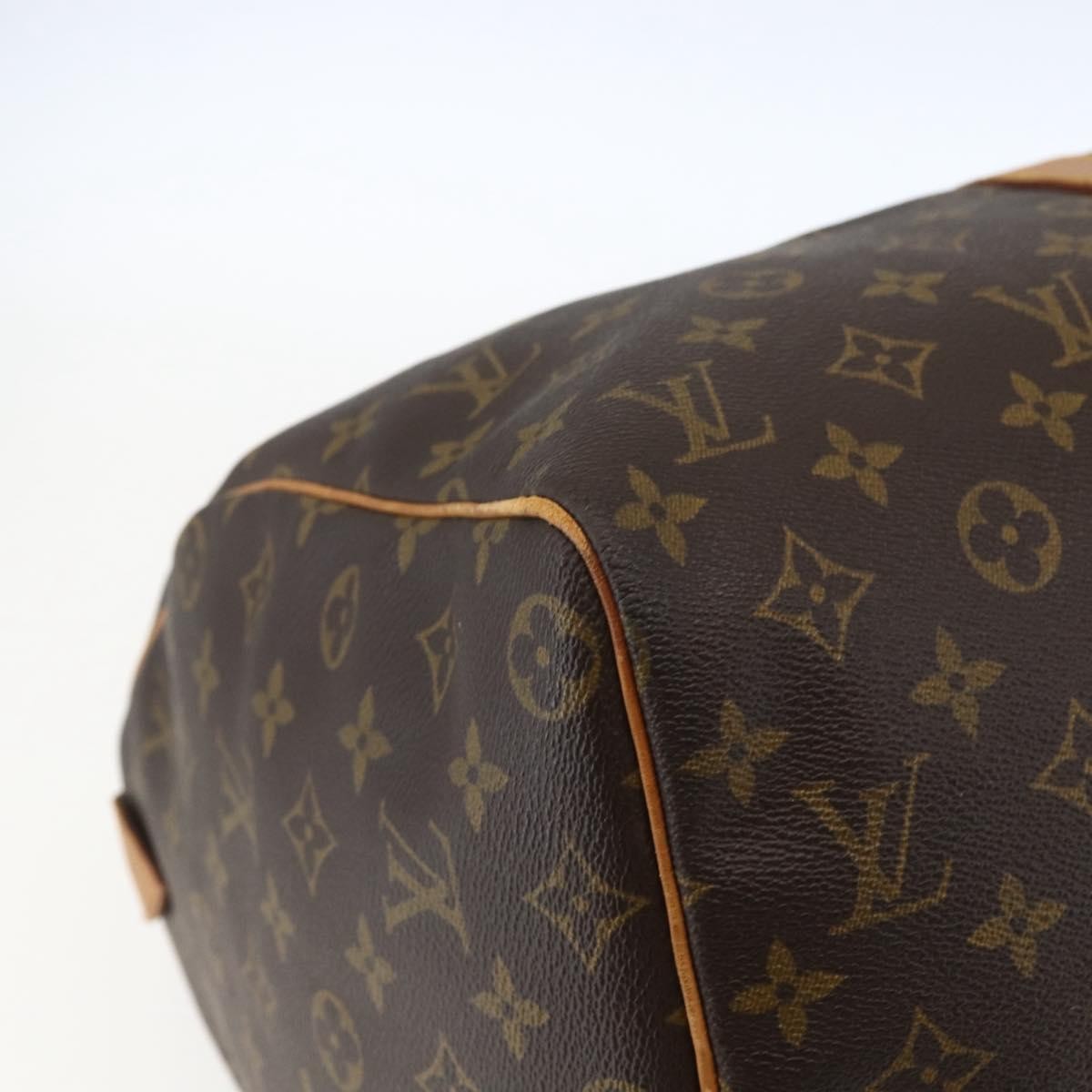 Louis Vuitton Keepall Bag Monogram Canvas Brown Canvas Travel Bag Bag (Pre-Owned)