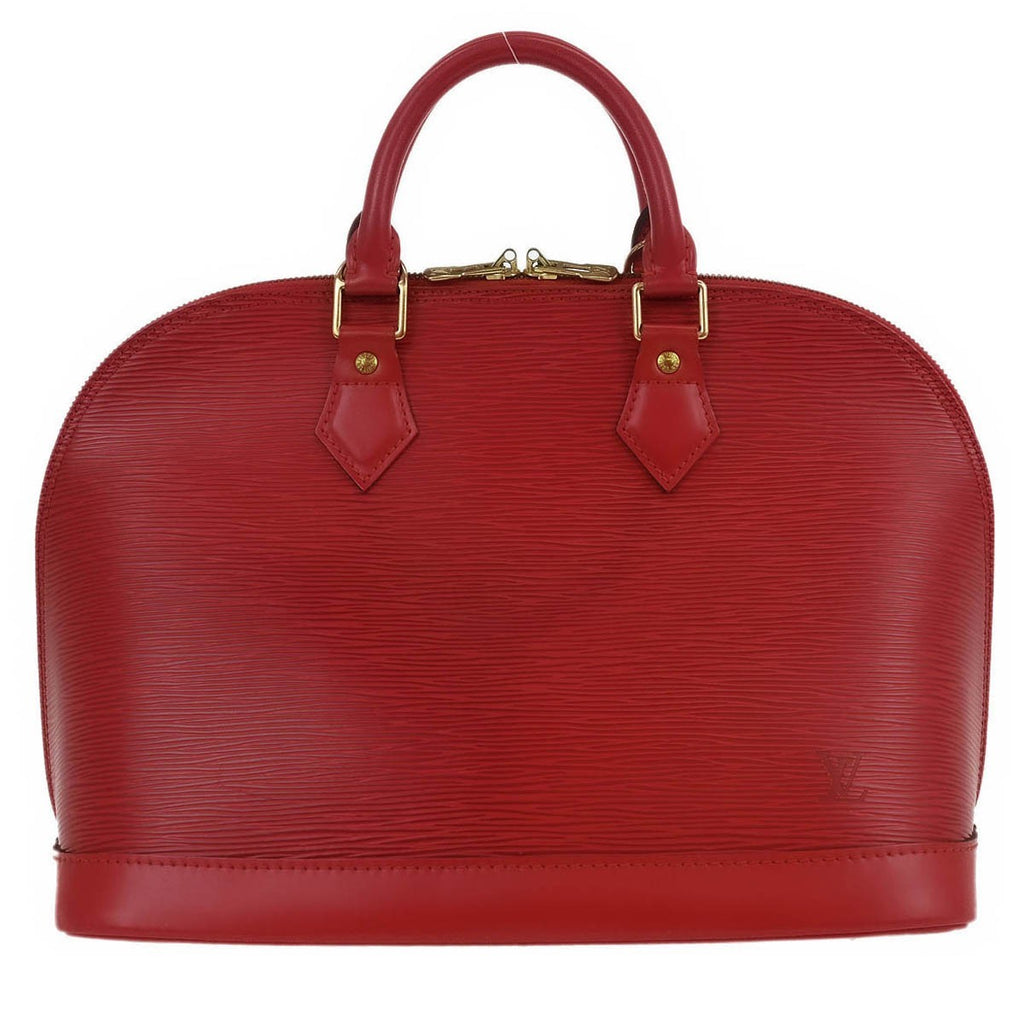 Louis Vuitton Vintage Alma Handbag Epi Leather Red Leather Handbag (Pre-Owned)