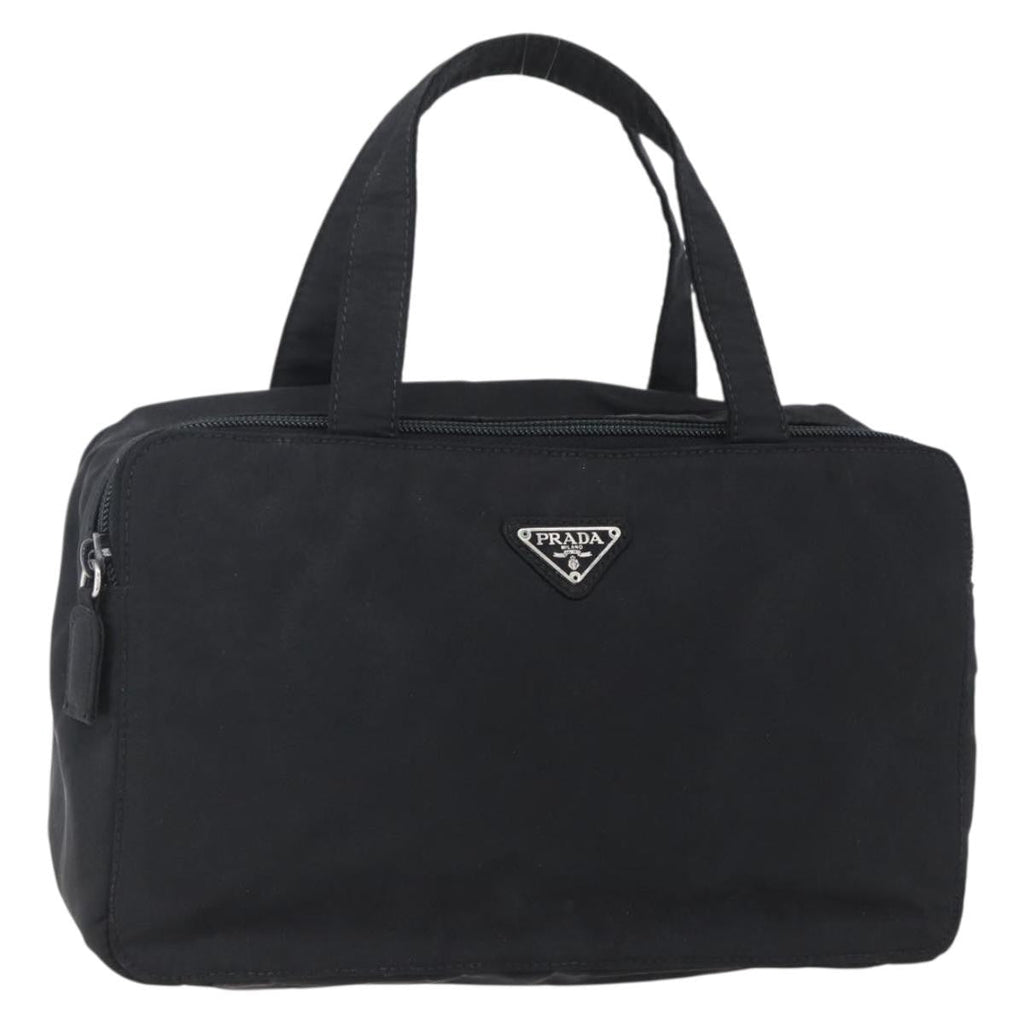 Prada Vintage Handbag Tessuto Black Nylon Handbag (Pre-Owned)