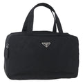 Prada Vintage Handbag Tessuto Black Nylon Handbag (Pre-Owned)